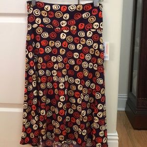 Lularoe purple polka dot azure skirt size M